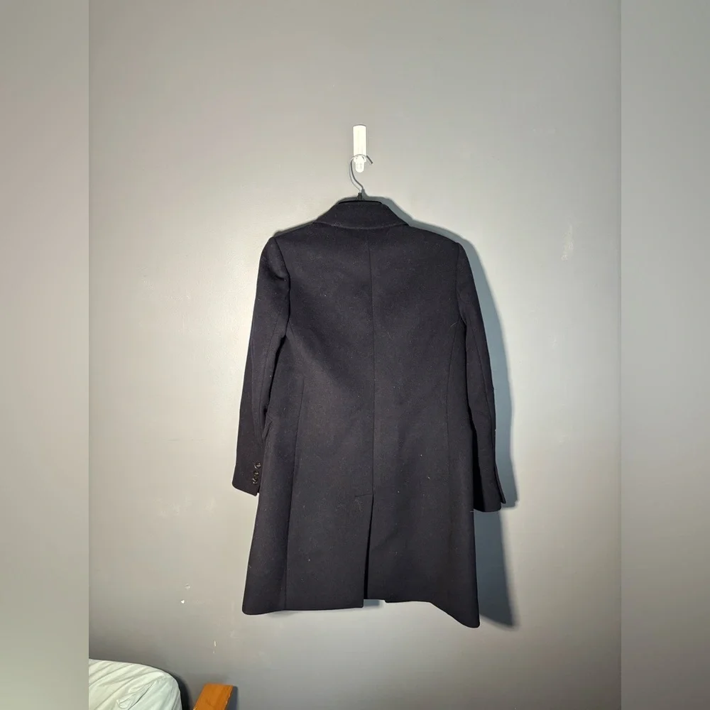 J.Crew Wool Single Breasted Topcoat Pea Coat Winter Jacket Preppy Size 2 - Picture 2 of 4
